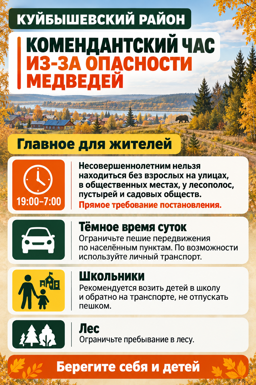 Фото Комендантский час ввели в Новосибирской области из-за опасности медведей: что это значит 2